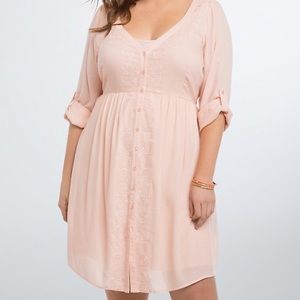 Torrid blush shirt dress